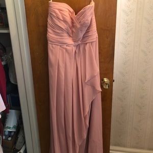David’s Bridal Long Strapless Dress
